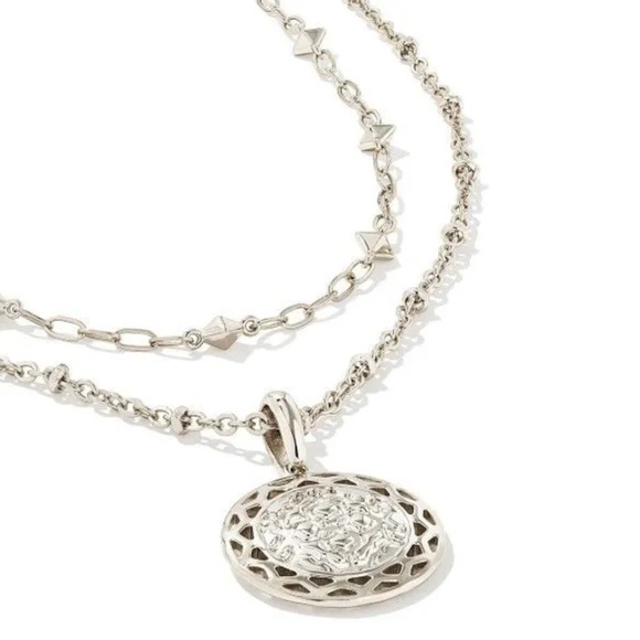 Jewelry - Kendra Scott Harper multi strand Elegant Silver Medallion Necklace